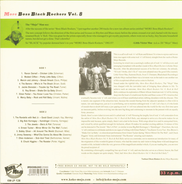 More Boss Black Rockers Vol.8- Rock & Roll Baby (LP+CD)