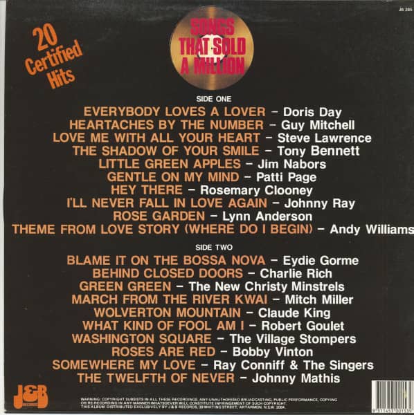 Songs That Sold A Million (LP)