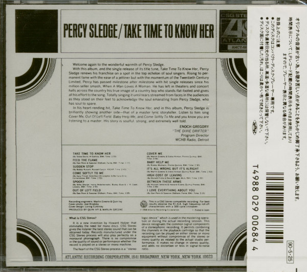 Take Time To Know Her (CD, Japan)