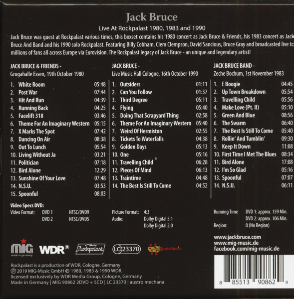 Live At Rockpalast 1980, 1983 And 1990 (5-CD & 2-DVD)
