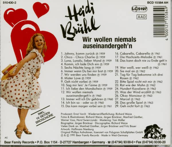 Wir wollen niemals auseinandergehen (CD)