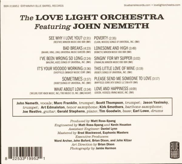 The Love Light Orchestra Featuring John Nemeth (CD)