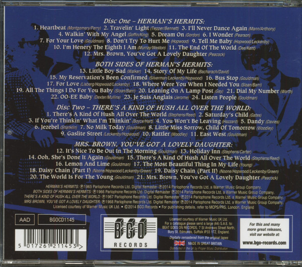 Herman's Hermits - Both Sides Of - There's A Kind Of Hush All Over The World - Mrs Brown, You've Got A Lovely Daughter (2-CD)