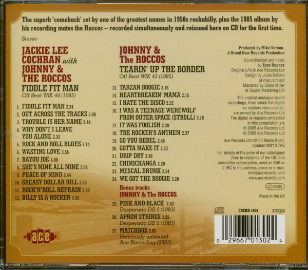 Jackie Lee Cochran with Johnny & The Roccos - The 1985 Sessions (CD)