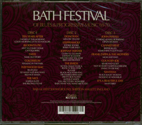 The Best Of Bath Festival - Blues & Progressive Music 1969-70 (3-CD)