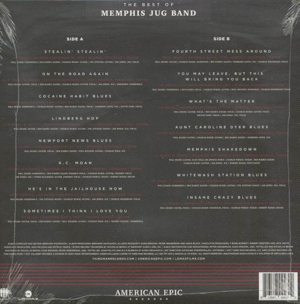 The Best Of Memphis Jug Band - American Epic Series (LP, 180g Vinyl)