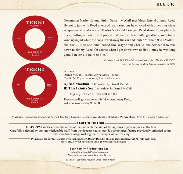 Bad Mouthin' - This I Gotta See (7inch, 45RPM, PS)