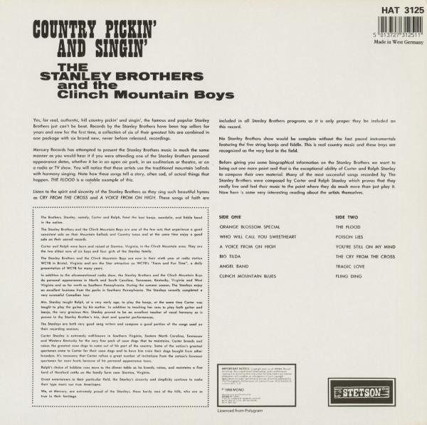 Country Pickin' And Singin' (LP)