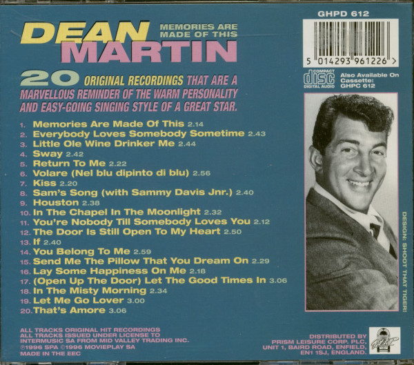 Memories Are Made Of This (CD)