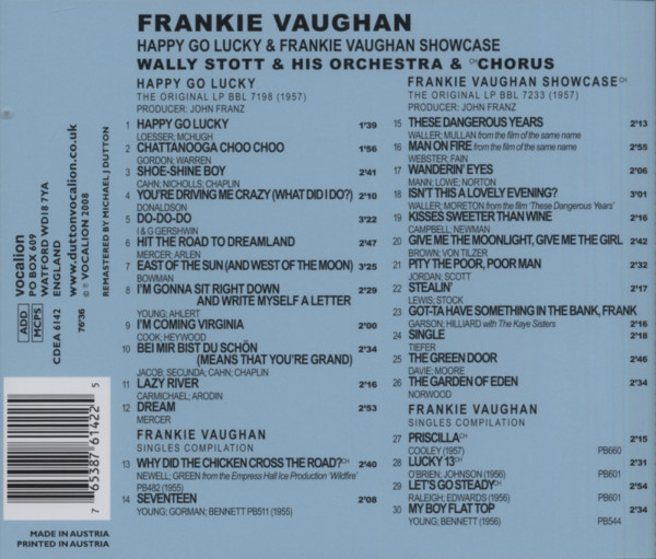 Happy Go Lucky - Frankie Vaughan Showcase
