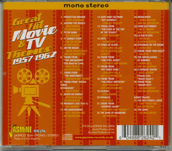 Great Hit Movie & TV Themes 1957-1962 (CD)