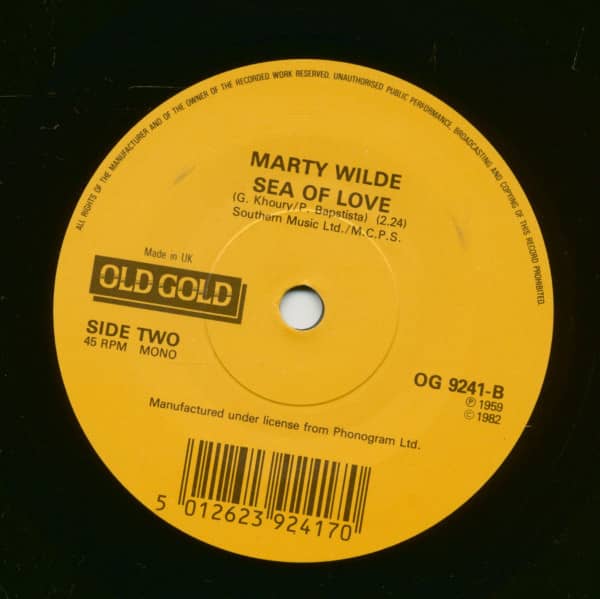 A Teenager In Love - Sea Of Love (7inch, 45rpm, SC)