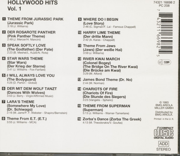 Hollywood Hits Vol.1 (CD)