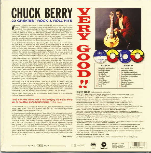 Very Good!! - 20 Greatest Rock & Roll Hits (LP, 180g Vinyl, Ltd.)