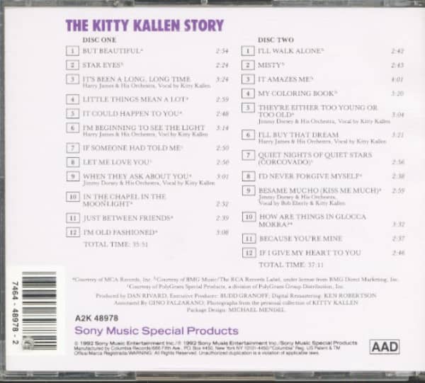 The Kitty Kallen Story 2-CD