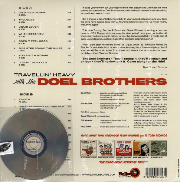 Travellin' Heavy With The The Doel Brothers (Vinyl & CD)