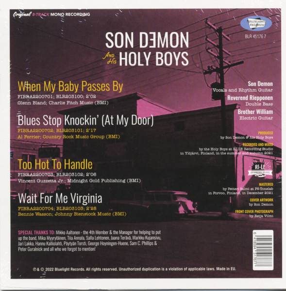 Son Demon And His Holy Boys (7inch, EP, 45rpm, SC)