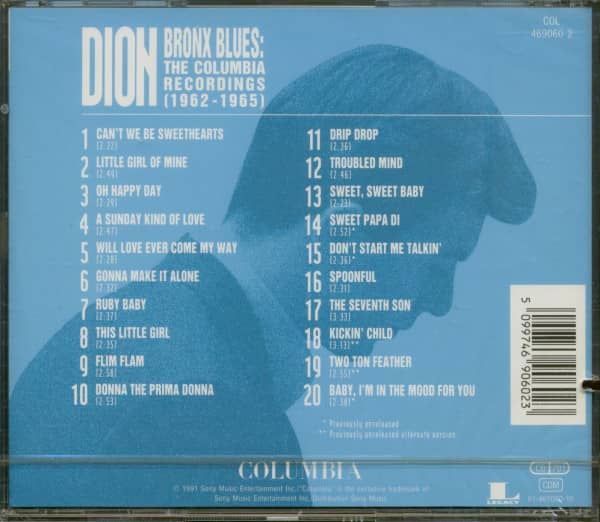 Bronx Blues - The Columbia Recordings 1962-19665 (CD, Cut-Out)