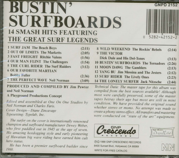 Bustin' Surfboards - 14 Smash Hits (Dewey Weber Cover)
