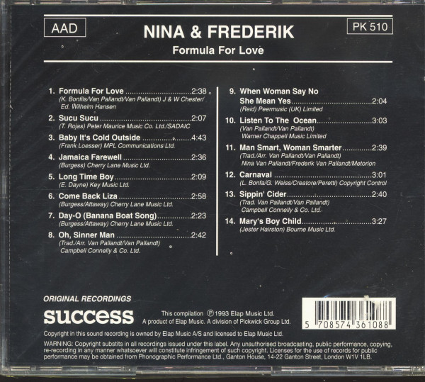 Formula For Love (CD)