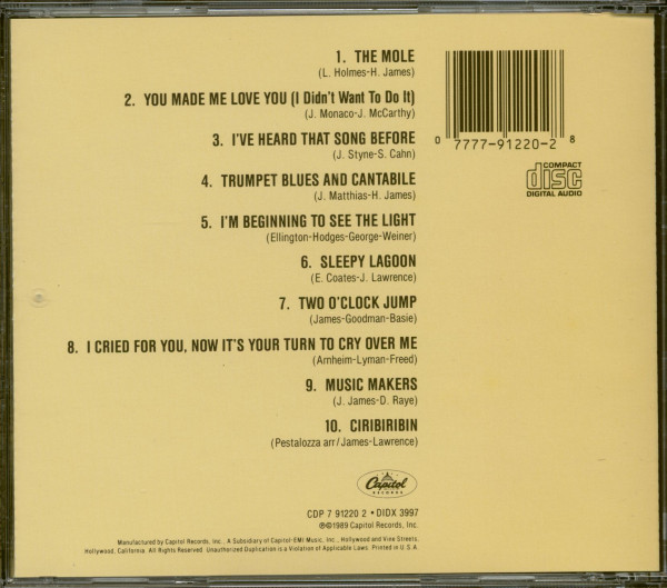 Hits Of Harry James (CD)
