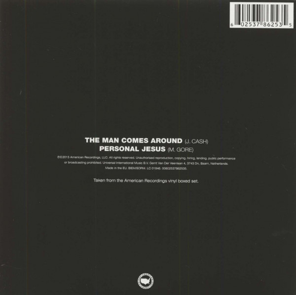 The Man Comes Around b-w Personal Jesus 7inch, 45rpm, PS, SC, ltd.