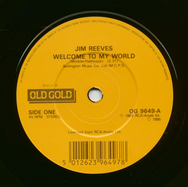 Welcome To My World - Adios Amigo (7inch, 45rpm, SC) Welcome To My World - Adios Amigo (7inch, 45rpm, SC)