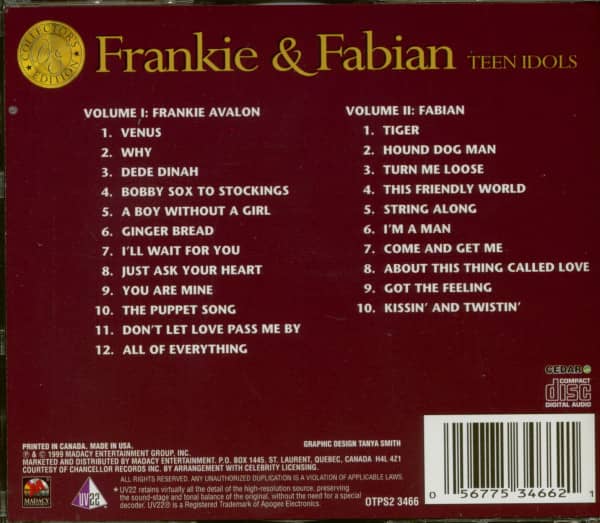 Frankie & Fabian - Teen Idols (2-CD)