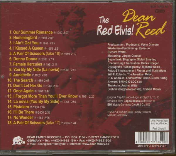 The Red Elvis - The Very Strange Story Of Dean Reed (CD)