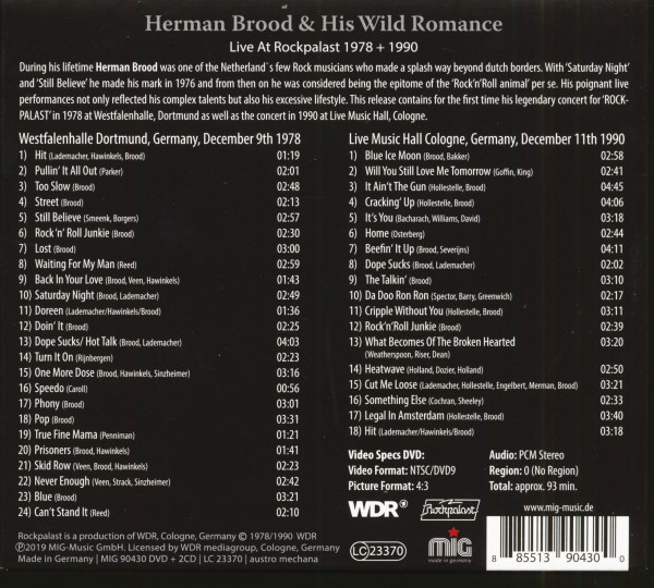 Live At Rockpalast 1978 & 1990 (2-CD & DVD)