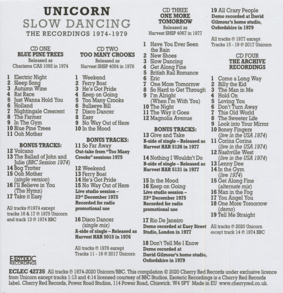 Slow Dancing - The Recordings 1974-1979 (4-CD)