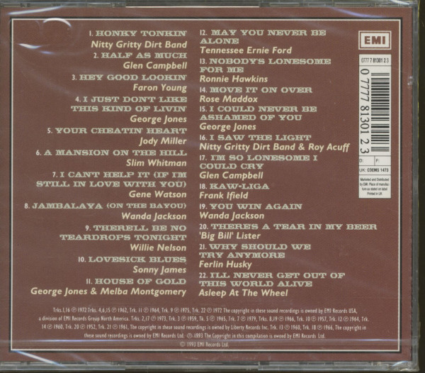 A Tribute To Hank Williams (CD)