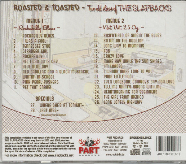 Roasted & Toasted - Two Old Slices Of The Slapbakcs (CD)