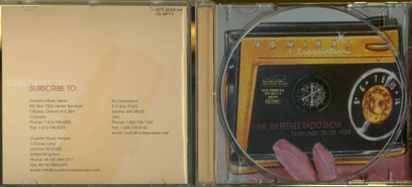 The Jim Reeves Radio Show: February 25-28,1958 (CD)