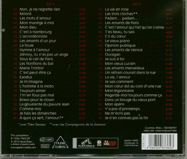 Non, Je Ne Regrette Rien: 50 große Erfolge (2-CD)