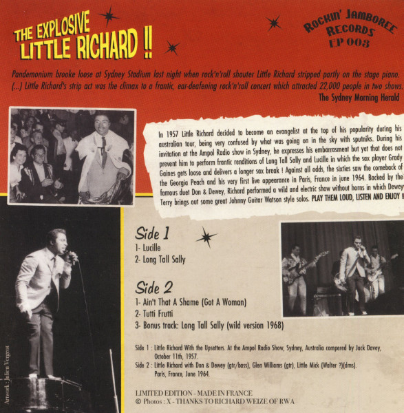The Explosive Little Richard !! (7inch, 45rpm, EP)