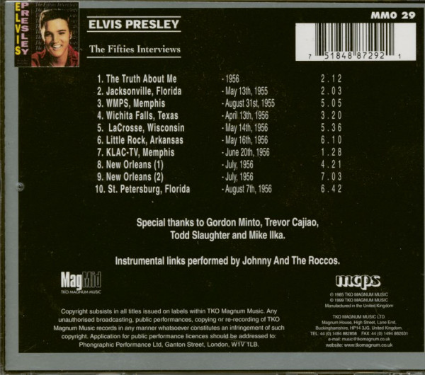 The Fifties Interviews (CD)