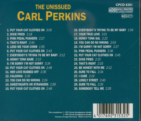 The Unissued Carl Perkins (CD)