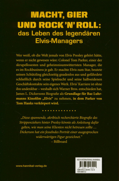 Colonel Tom Parker: Das verrückte Leben des exzentrischen Managers von Elvis Presley