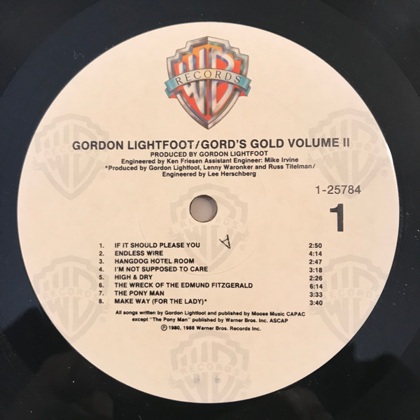 Gord's Gold, Volume II (LP, Cut-Out)
