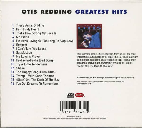 The Very Best Of Otis Redding - Greatest Hits (CD)