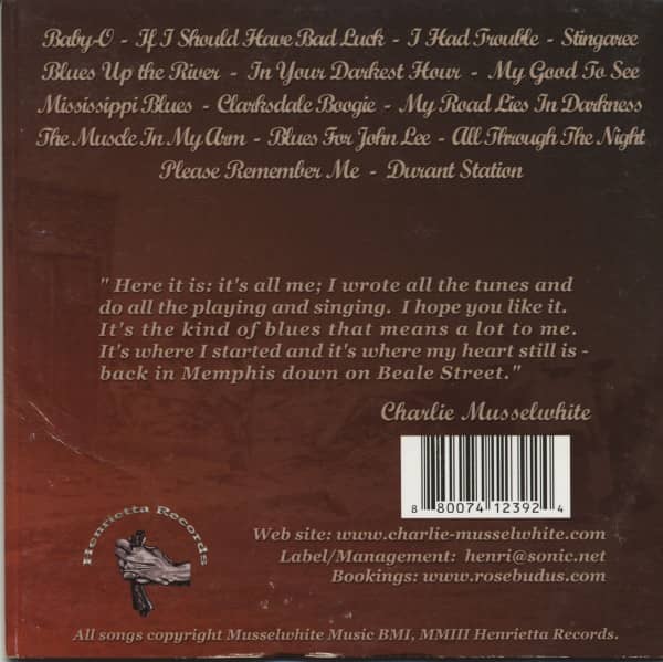 Darkest Hour - The Solo Recordings Of Charlie Musselwhite (CD)