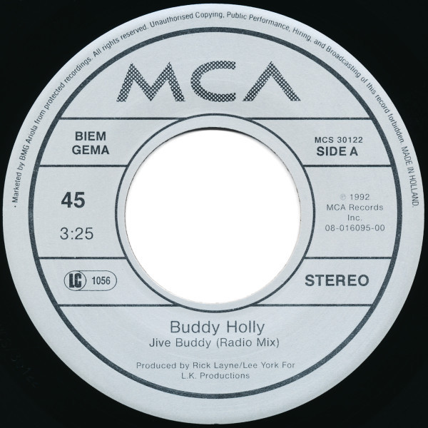 Jive Buddy Holly (7inch, 45rpm)