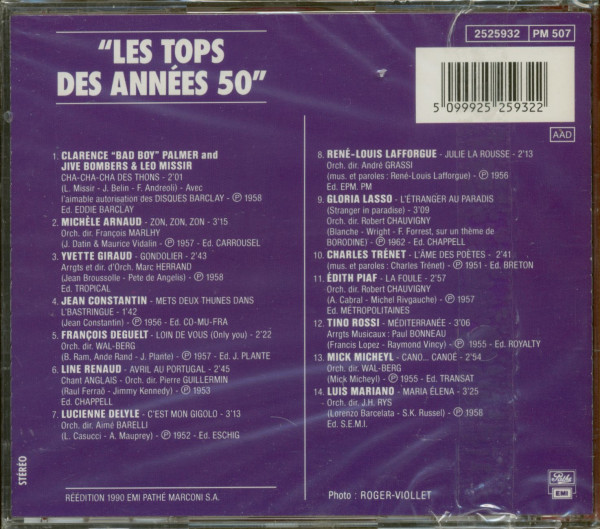 Les Tops Des Années 50 - Scarée Série! (CD)