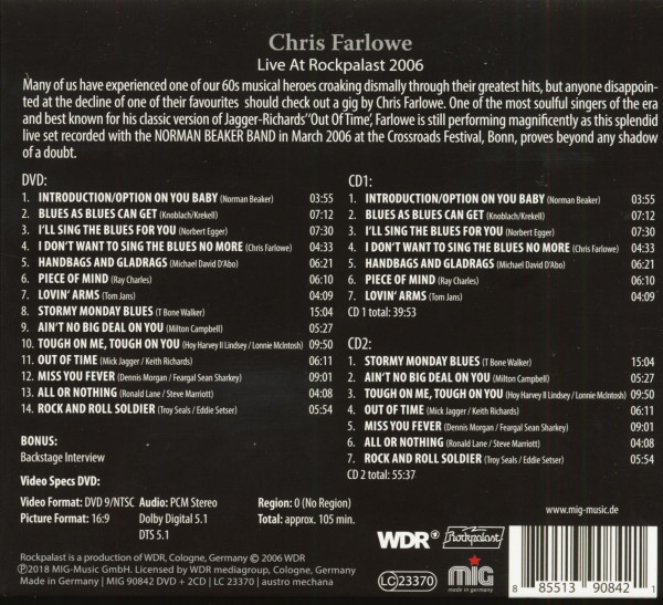 Live At Rockpalast - 2006 (2-CD & DVD)