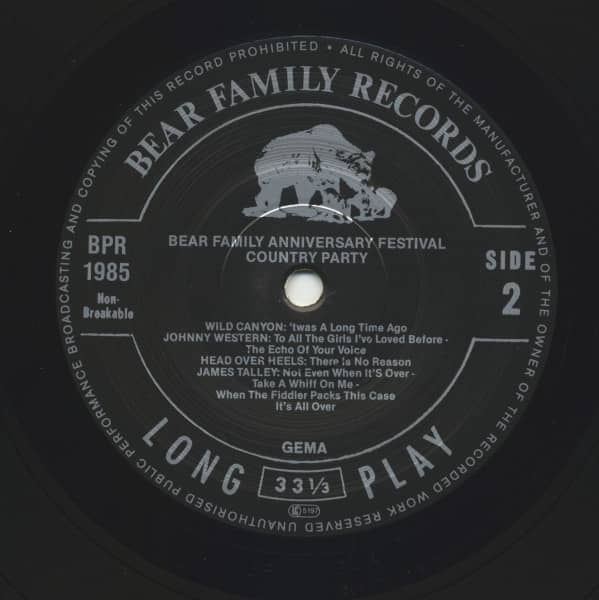 Bear Family 10 Years Anniversary Festival 1985 (LP)