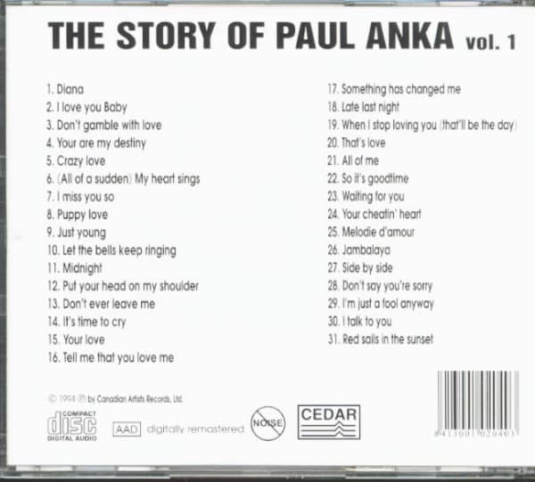 The Story Of Paul Anka Vol.1 (CD)