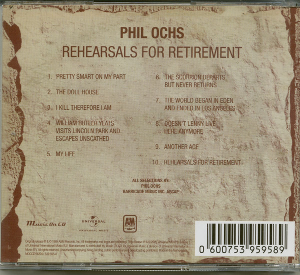 Rehearsals For Retirement (CD)