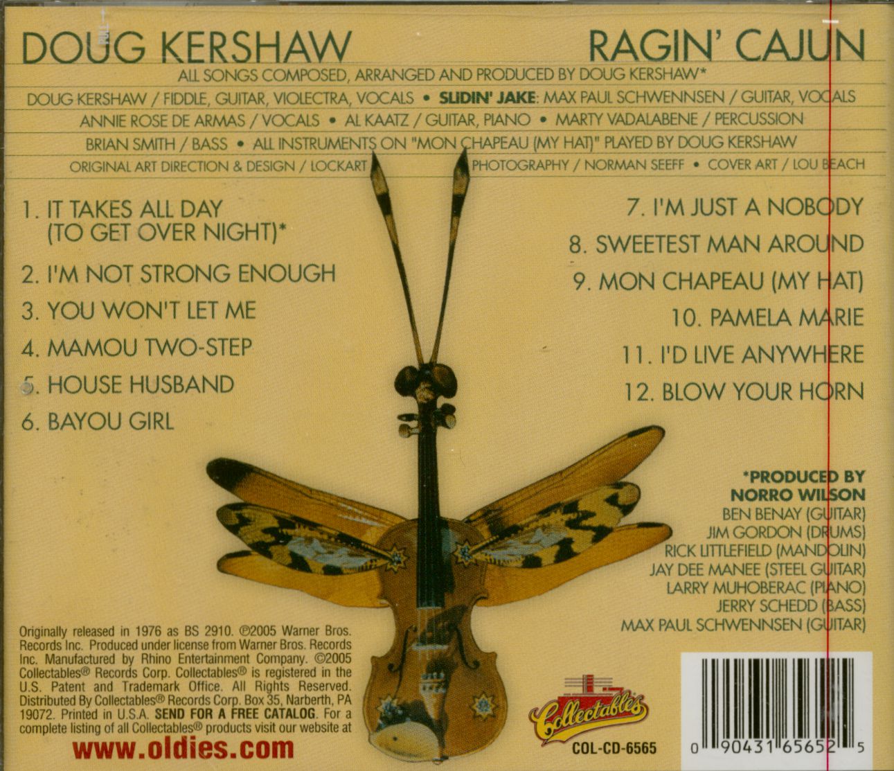 Doug Kershaw CD: Ragin' Cajun (CD) - Bear Family Records