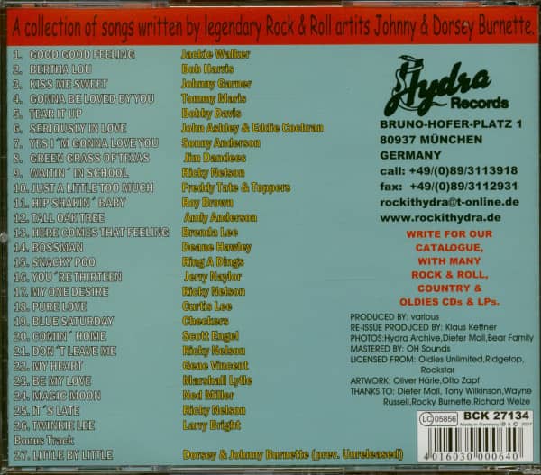 Johnny & Dorsey Burnette - Like What We Wrote Vol.1 (CD)